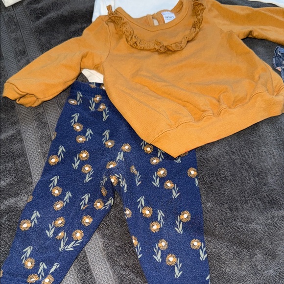 Carter's Cream and Mustard Baby Tops Set - Picture 3 of 7